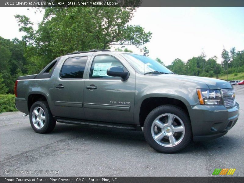 Steel Green Metallic / Ebony 2011 Chevrolet Avalanche LT 4x4