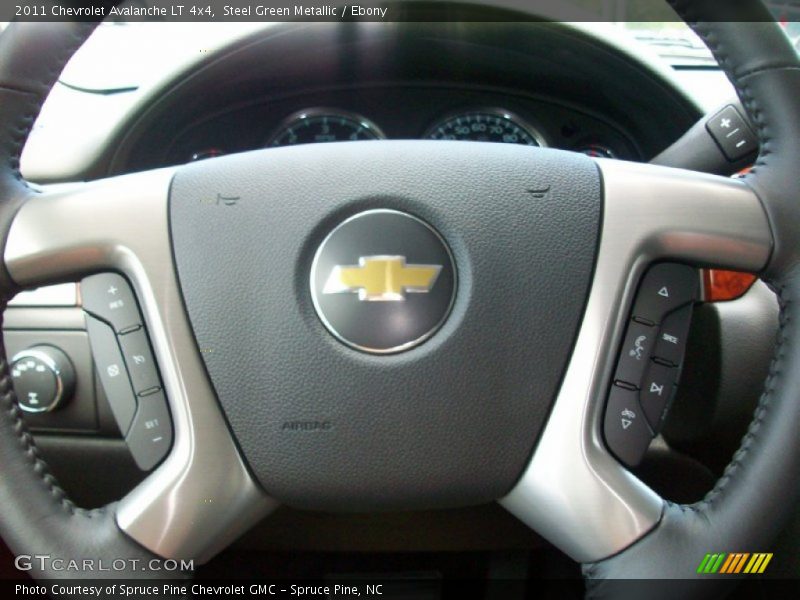 Steel Green Metallic / Ebony 2011 Chevrolet Avalanche LT 4x4