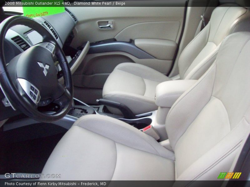 Diamond White Pearl / Beige 2008 Mitsubishi Outlander XLS 4WD