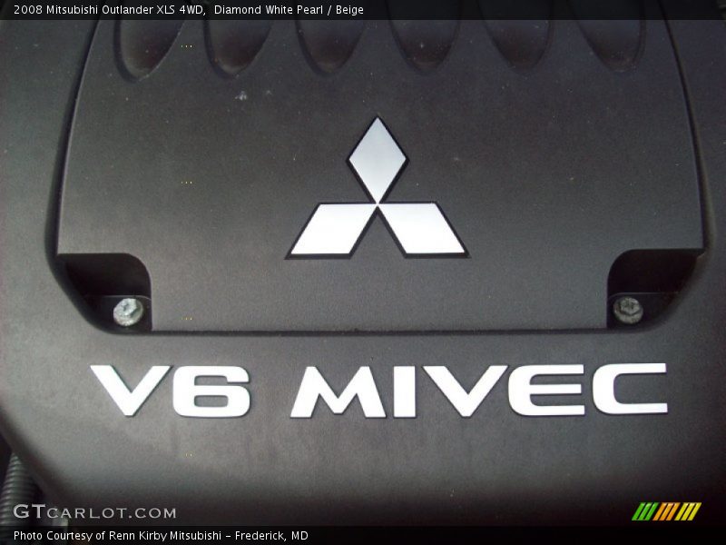 Diamond White Pearl / Beige 2008 Mitsubishi Outlander XLS 4WD