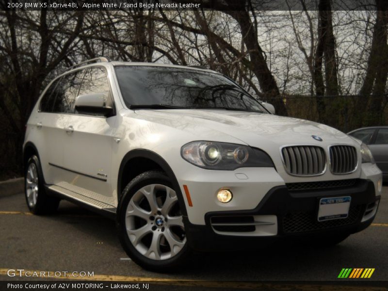 Alpine White / Sand Beige Nevada Leather 2009 BMW X5 xDrive48i