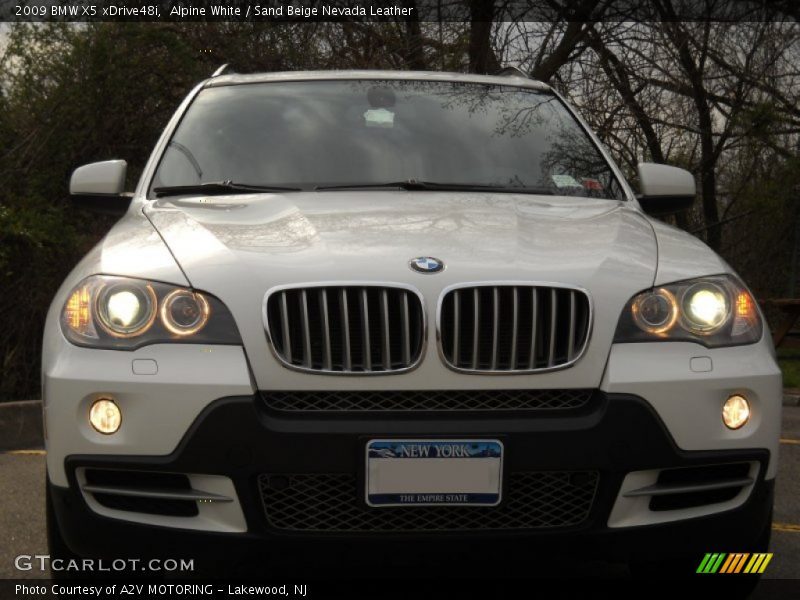 Alpine White / Sand Beige Nevada Leather 2009 BMW X5 xDrive48i