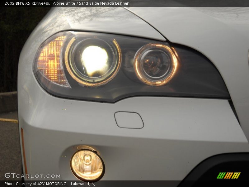Alpine White / Sand Beige Nevada Leather 2009 BMW X5 xDrive48i