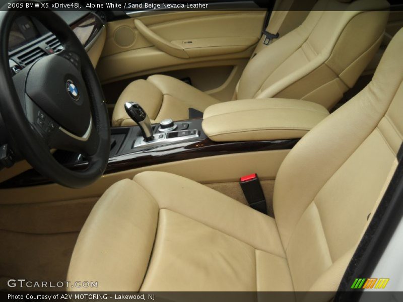 Alpine White / Sand Beige Nevada Leather 2009 BMW X5 xDrive48i