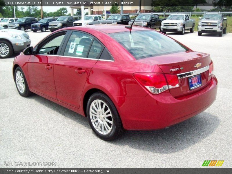 Crystal Red Metallic Tintcoat / Medium Titanium 2011 Chevrolet Cruze ECO