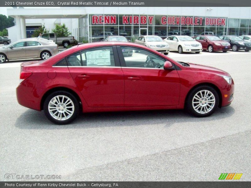Crystal Red Metallic Tintcoat / Medium Titanium 2011 Chevrolet Cruze ECO