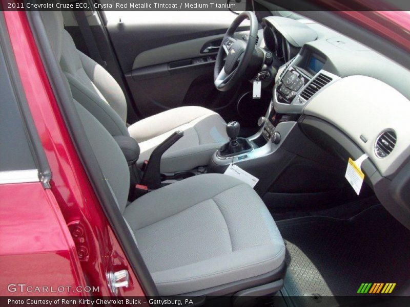 Crystal Red Metallic Tintcoat / Medium Titanium 2011 Chevrolet Cruze ECO