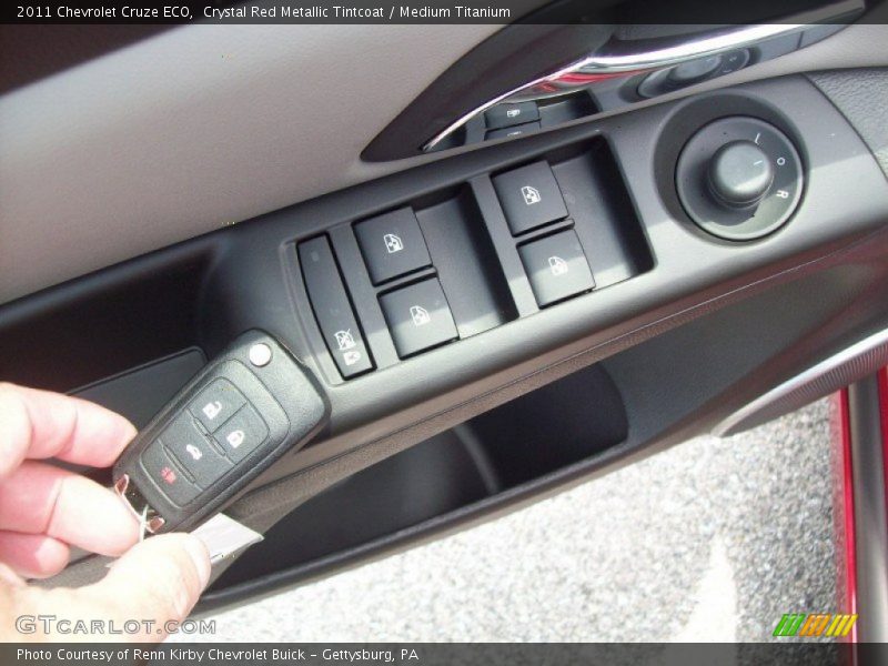 Crystal Red Metallic Tintcoat / Medium Titanium 2011 Chevrolet Cruze ECO
