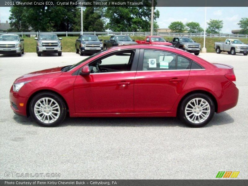 Crystal Red Metallic Tintcoat / Medium Titanium 2011 Chevrolet Cruze ECO