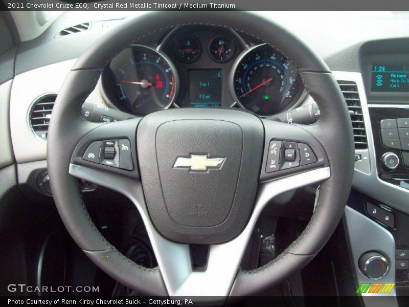 Crystal Red Metallic Tintcoat / Medium Titanium 2011 Chevrolet Cruze ECO