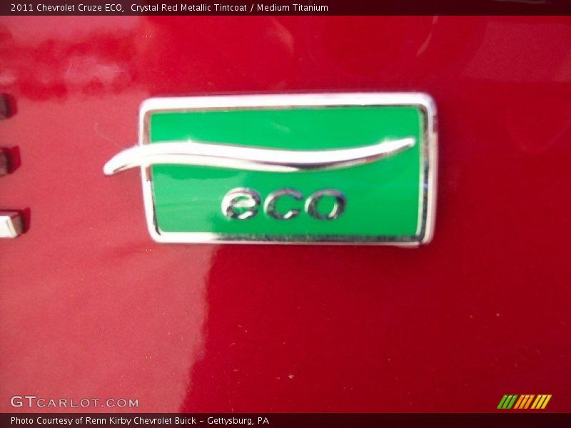 Crystal Red Metallic Tintcoat / Medium Titanium 2011 Chevrolet Cruze ECO