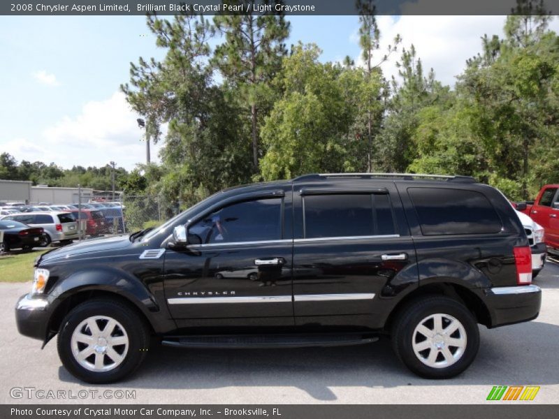 Brilliant Black Crystal Pearl / Light Graystone 2008 Chrysler Aspen Limited
