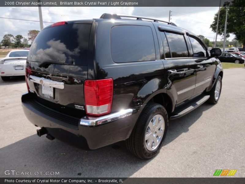 Brilliant Black Crystal Pearl / Light Graystone 2008 Chrysler Aspen Limited