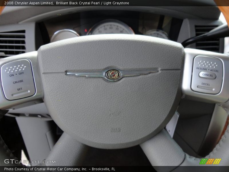 Brilliant Black Crystal Pearl / Light Graystone 2008 Chrysler Aspen Limited