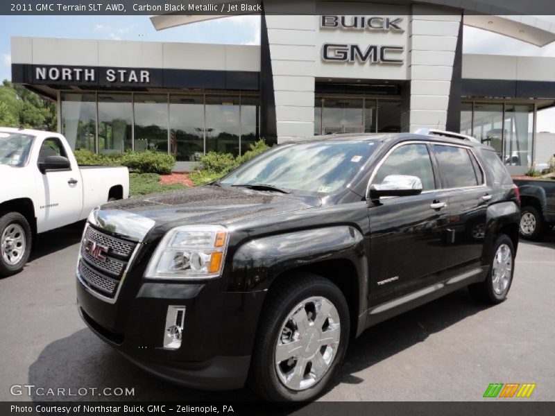 Carbon Black Metallic / Jet Black 2011 GMC Terrain SLT AWD