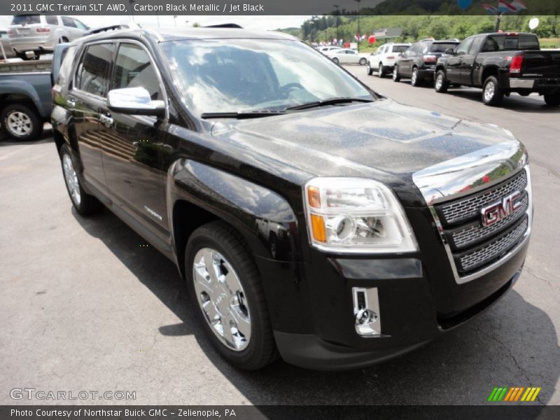 Carbon Black Metallic / Jet Black 2011 GMC Terrain SLT AWD