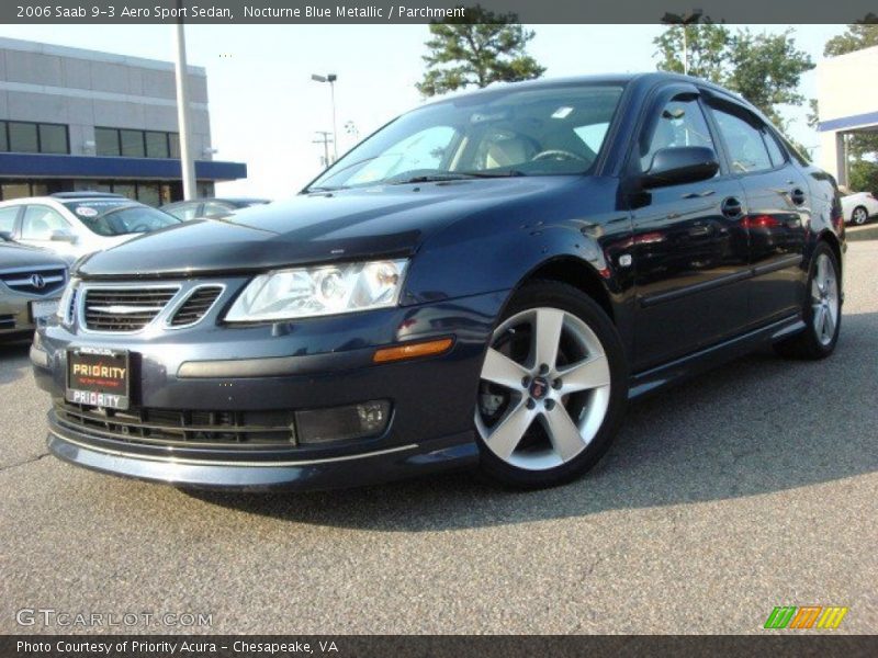 Nocturne Blue Metallic / Parchment 2006 Saab 9-3 Aero Sport Sedan
