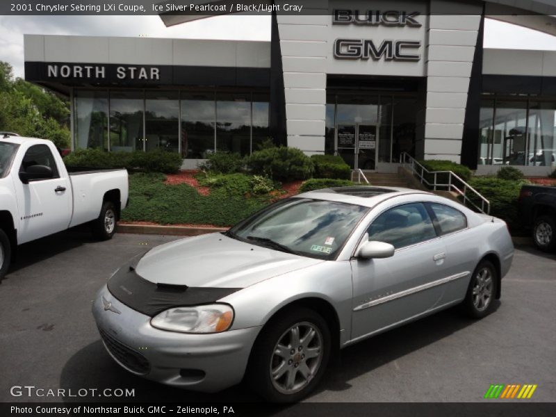 Ice Silver Pearlcoat / Black/Light Gray 2001 Chrysler Sebring LXi Coupe