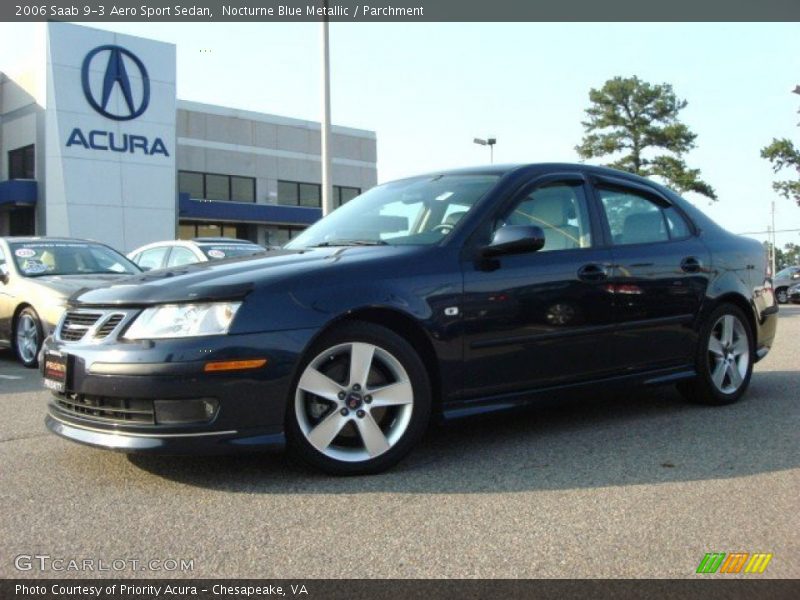 Nocturne Blue Metallic / Parchment 2006 Saab 9-3 Aero Sport Sedan