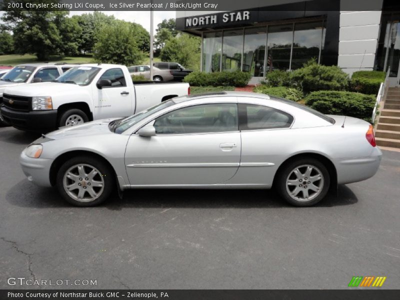 Ice Silver Pearlcoat / Black/Light Gray 2001 Chrysler Sebring LXi Coupe