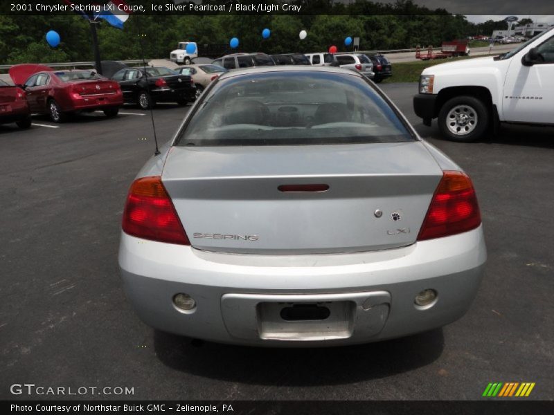 Ice Silver Pearlcoat / Black/Light Gray 2001 Chrysler Sebring LXi Coupe