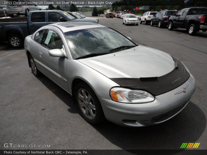 Ice Silver Pearlcoat / Black/Light Gray 2001 Chrysler Sebring LXi Coupe