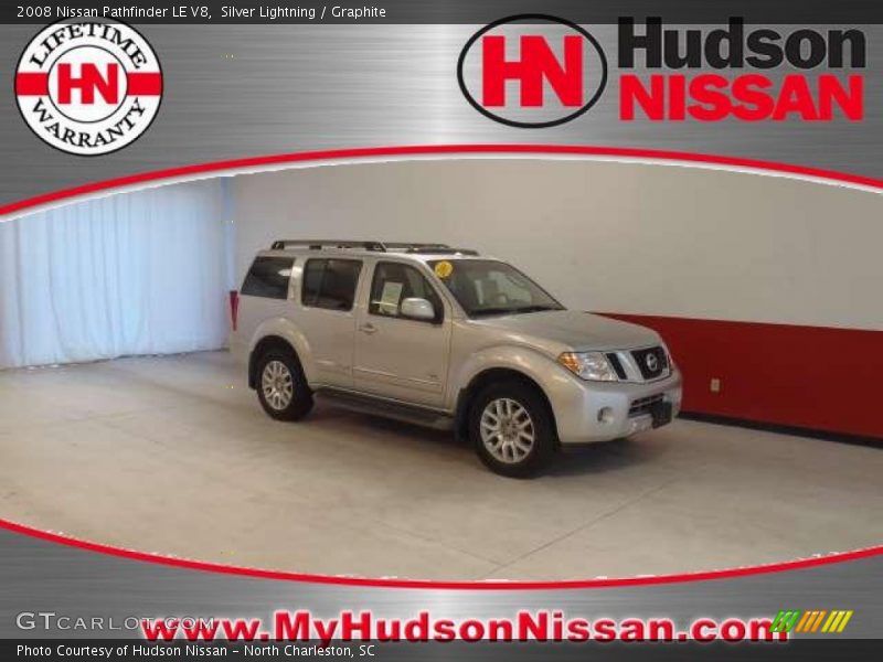 Silver Lightning / Graphite 2008 Nissan Pathfinder LE V8