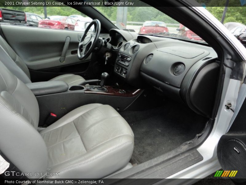 Ice Silver Pearlcoat / Black/Light Gray 2001 Chrysler Sebring LXi Coupe