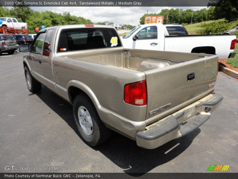 Sandalwood Metallic / Medium Gray 2003 GMC Sonoma SL Extended Cab 4x4