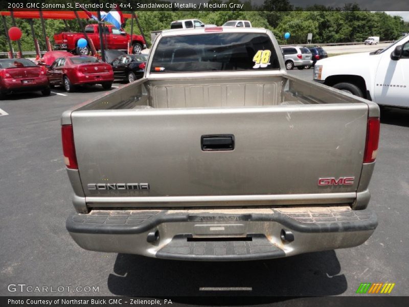 Sandalwood Metallic / Medium Gray 2003 GMC Sonoma SL Extended Cab 4x4