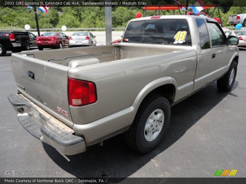 Sandalwood Metallic / Medium Gray 2003 GMC Sonoma SL Extended Cab 4x4