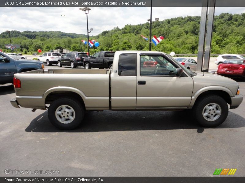 Sandalwood Metallic / Medium Gray 2003 GMC Sonoma SL Extended Cab 4x4