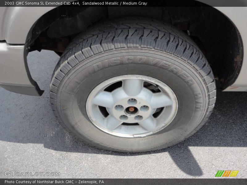 Sandalwood Metallic / Medium Gray 2003 GMC Sonoma SL Extended Cab 4x4