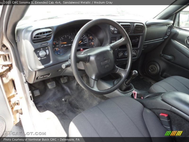  2003 Sonoma SL Extended Cab 4x4 Medium Gray Interior