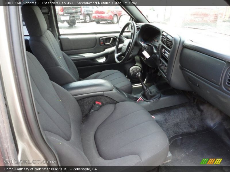  2003 Sonoma SL Extended Cab 4x4 Medium Gray Interior