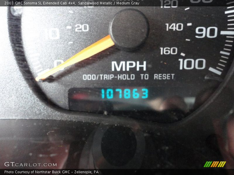 Sandalwood Metallic / Medium Gray 2003 GMC Sonoma SL Extended Cab 4x4