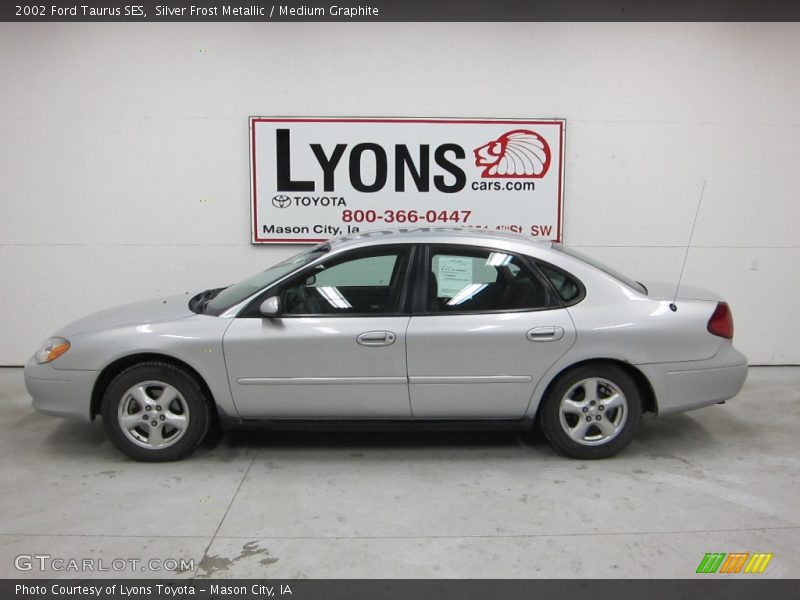 Silver Frost Metallic / Medium Graphite 2002 Ford Taurus SES