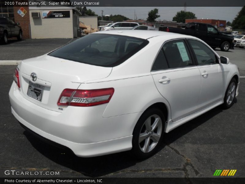 Super White / Dark Charcoal 2010 Toyota Camry SE