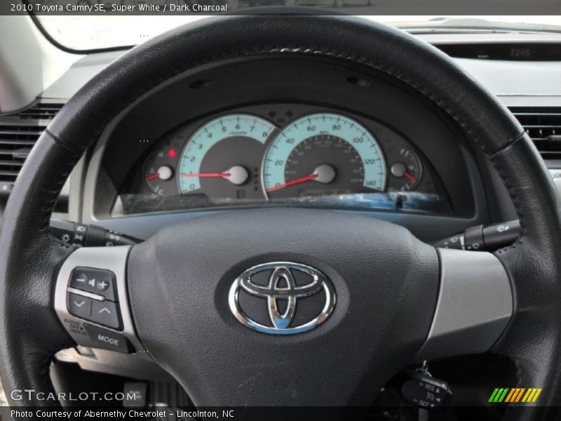 Super White / Dark Charcoal 2010 Toyota Camry SE