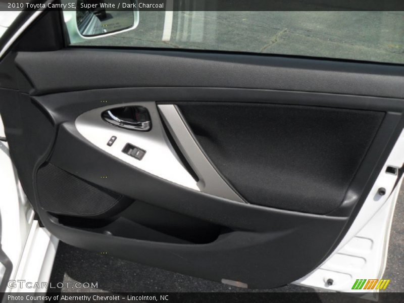 Super White / Dark Charcoal 2010 Toyota Camry SE