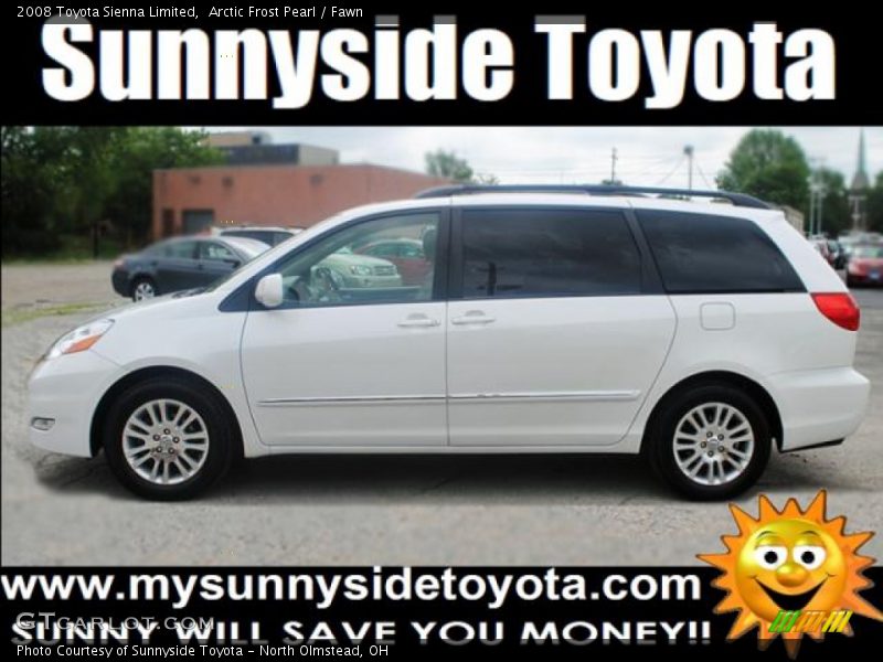 Arctic Frost Pearl / Fawn 2008 Toyota Sienna Limited