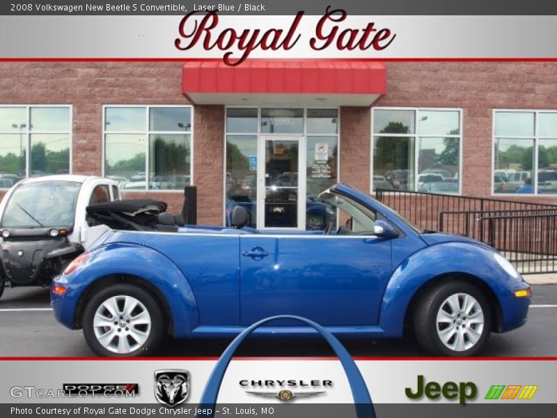 Laser Blue / Black 2008 Volkswagen New Beetle S Convertible