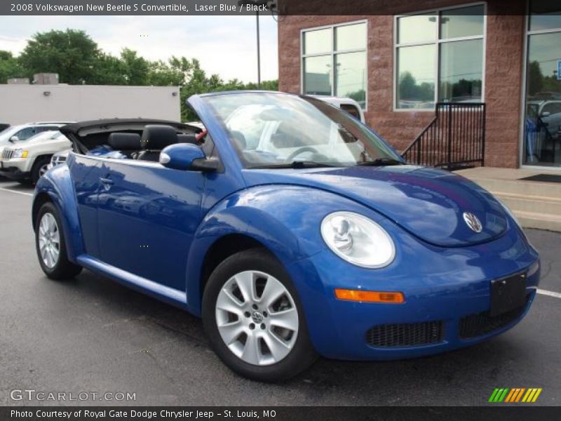 Laser Blue / Black 2008 Volkswagen New Beetle S Convertible