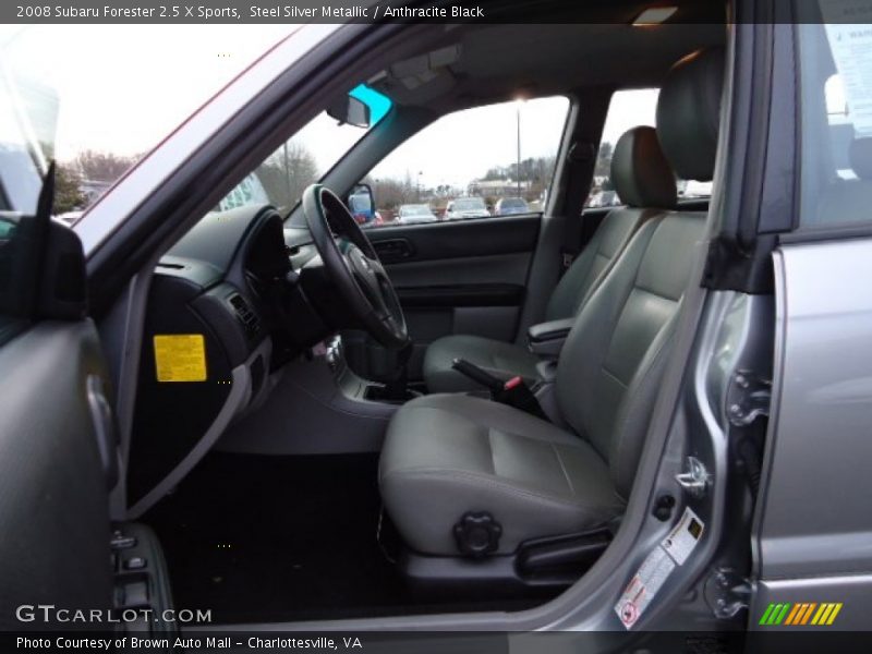 Steel Silver Metallic / Anthracite Black 2008 Subaru Forester 2.5 X Sports