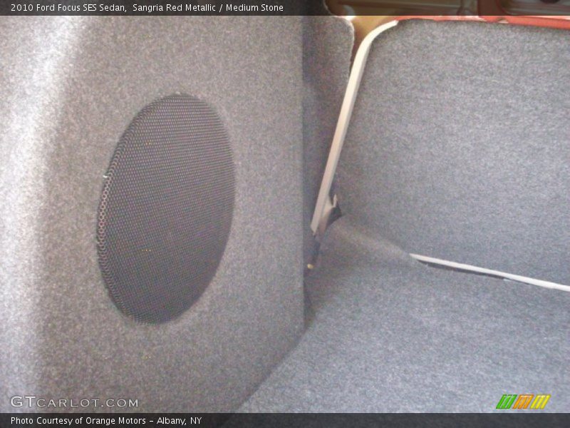 Sangria Red Metallic / Medium Stone 2010 Ford Focus SES Sedan