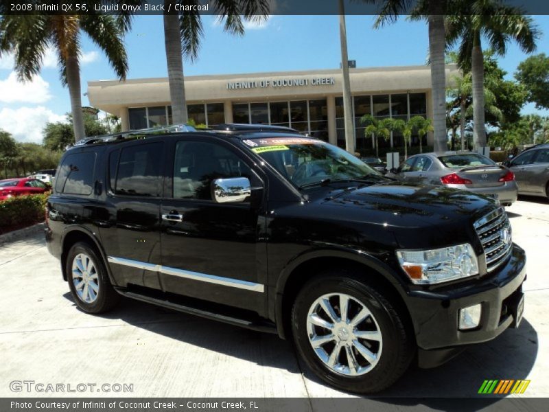 Liquid Onyx Black / Charcoal 2008 Infiniti QX 56