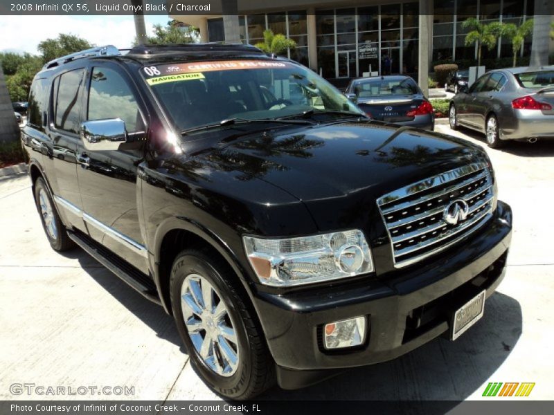 Liquid Onyx Black / Charcoal 2008 Infiniti QX 56