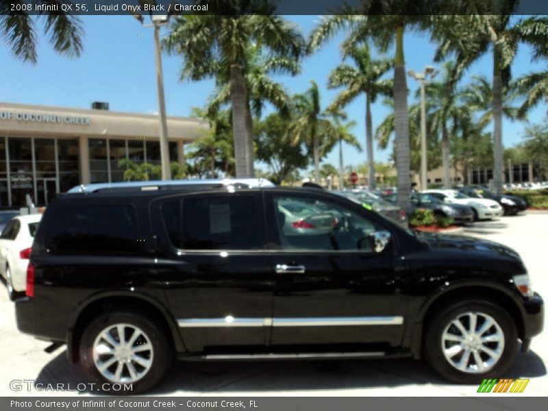 Liquid Onyx Black / Charcoal 2008 Infiniti QX 56