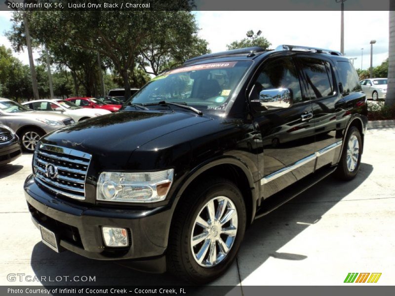 Liquid Onyx Black / Charcoal 2008 Infiniti QX 56