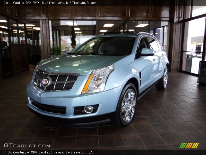 Blue Frost Metallic / Titanium/Ebony 2011 Cadillac SRX FWD